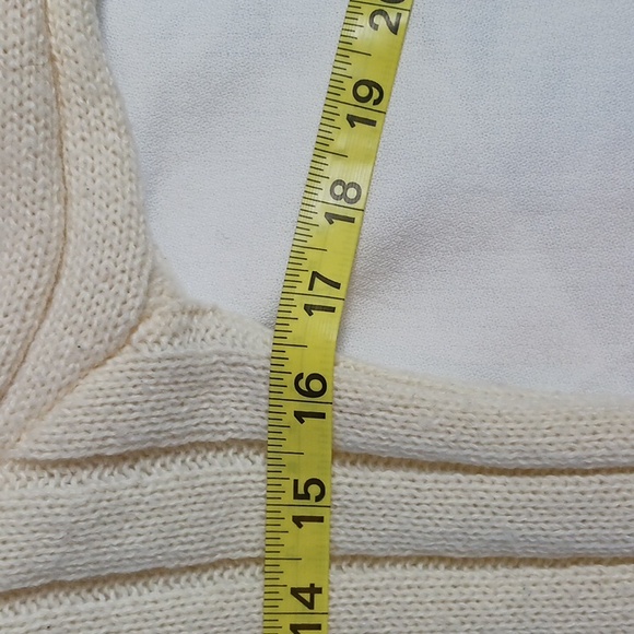 Romwe Elegant Cream Off-Shoulder Sweater with Lace Trim Size Small - Picture 8 of 12